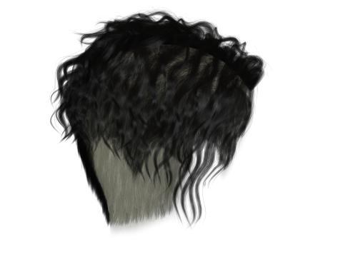 Realistic Female hair cyberpunk ready 3D 모델