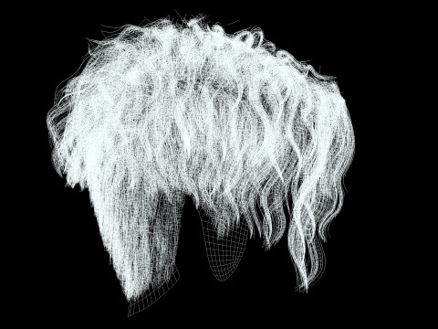 Realistic Female hair cyberpunk ready 3D 모델