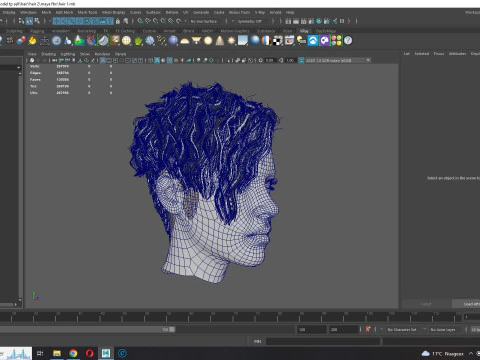 Realistic Female hair cyberpunk ready 3D Model