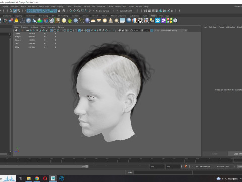 Realistic Female hair cyberpunk ready 3D 모델