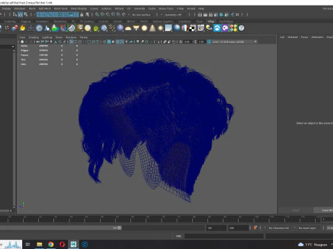 Realistic Female hair cyberpunk ready 3D Model