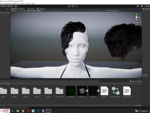 Realistic Female hair cyberpunk ready 3D 모델