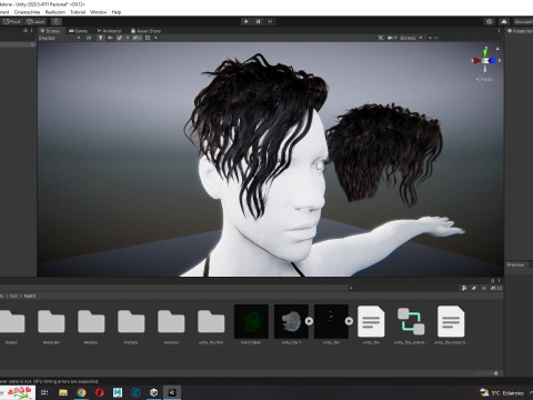 Realistic Female hair cyberpunk ready 3D 모델