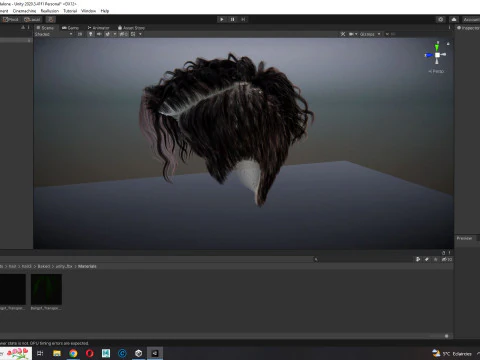 Realistic Female hair cyberpunk ready 3D Model