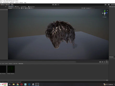 Realistic Female hair cyberpunk ready 3D Model