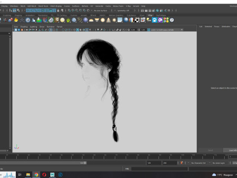 Realistic Female hair braid 3D Модель