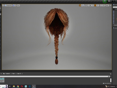 Realistic Female hair braid 3D Модель