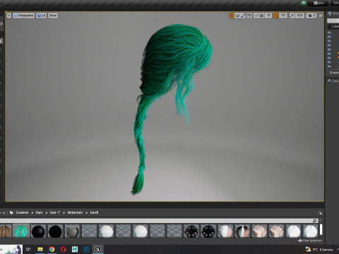 Realistic Female hair braid 3D Модель