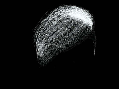 Realistic Female hair short 3D Model