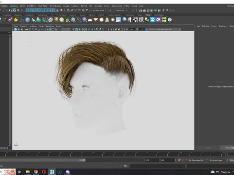 Realistic Female hair short 3D Model