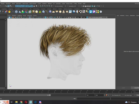 Realistic Female hair short 3D Model
