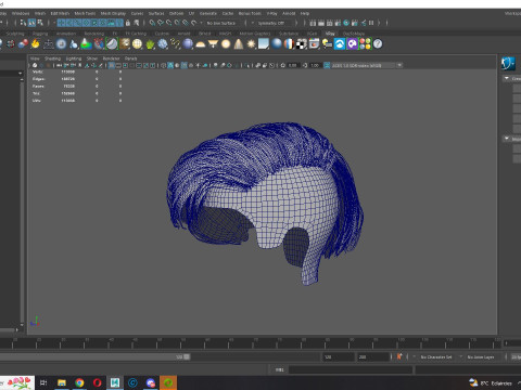 Realistic Female hair short 3D 模型