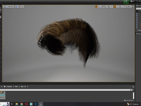 Realistic Female hair short 3D 模型