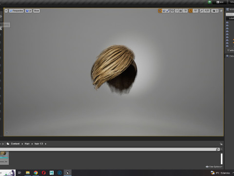 Realistic Female hair short 3D 模型