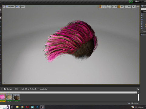 Realistic Female hair short 3D 模型