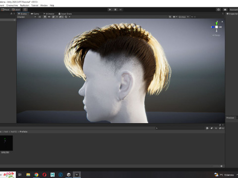 Realistic Female hair short 3D 模型