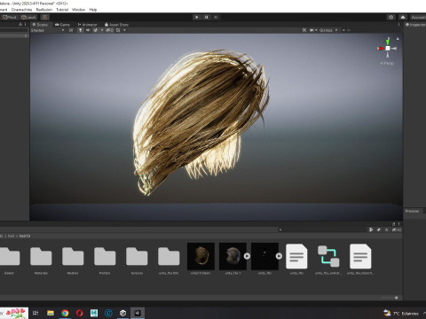 Realistic Female hair short 3D 模型