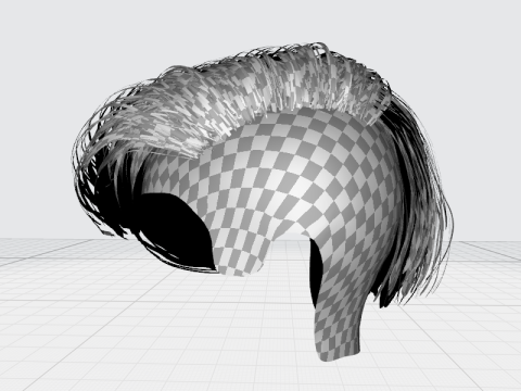 Realistic Female hair short 3D 模型