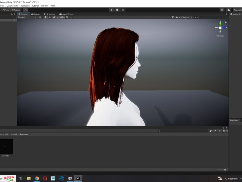 Realistic Female hair game cards 3D मॉडल