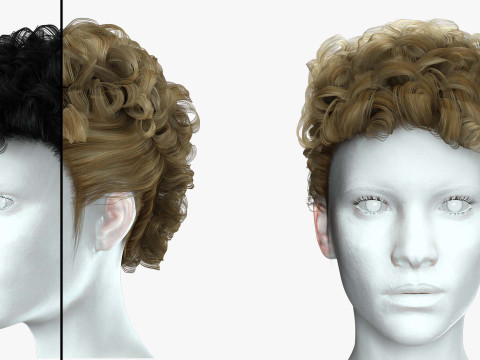 Realistic Female hair modern Modelo 3D