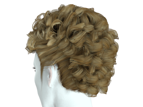 Realistic Female hair modern 3D 模型