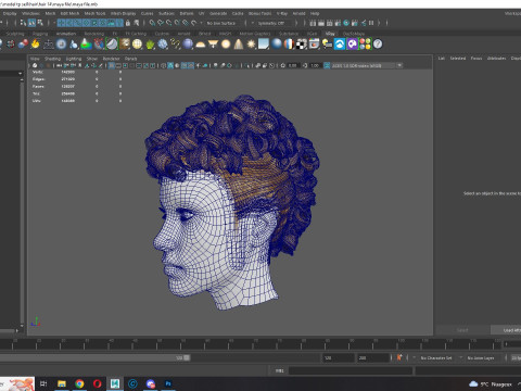 Realistic Female hair modern 3D 模型