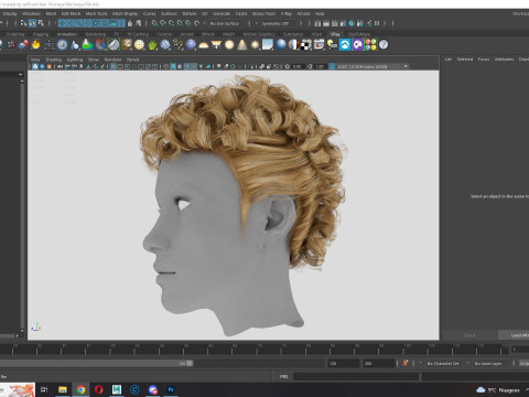 Realistic Female hair modern 3D 模型