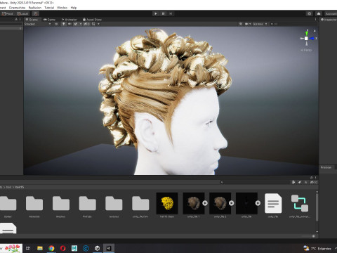 Realistic Female hair modern 3D 模型