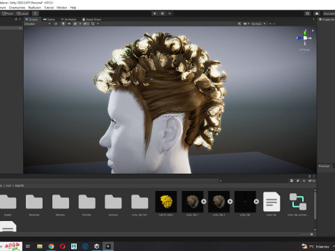 Realistic Female hair modern 3D 模型