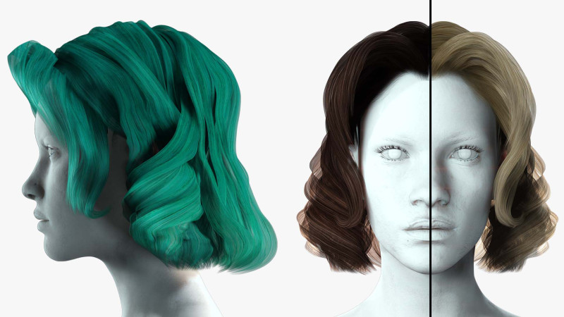 Realistic Female short hair 3D 모델 .c4d .max .obj .3ds .fbx .stl .blend
