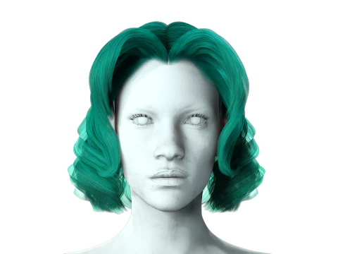 Realistic Female short hair 3D Model