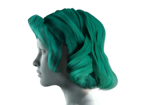 Realistic Female short hair 3D Model