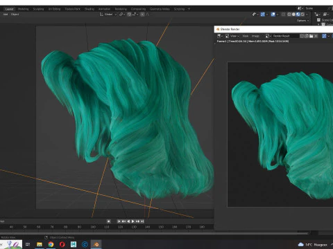 Realistic Female short hair 3D Model