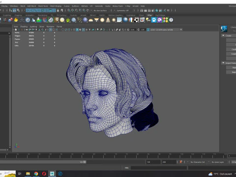 Realistic Female short hair 3D Model