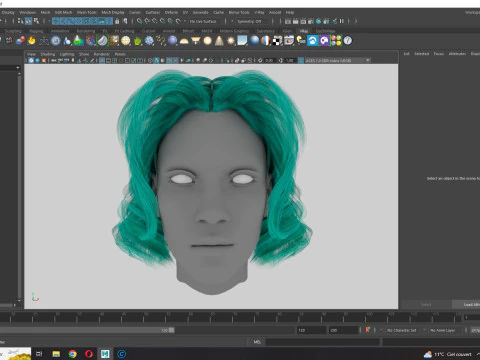 Realistic Female short hair 3D Model