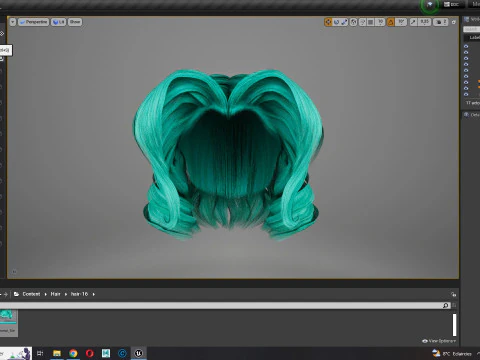Realistic Female short hair 3D Model