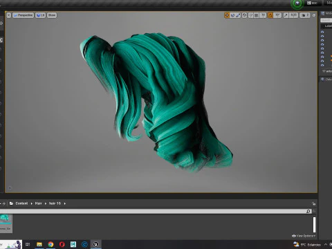 Realistic Female short hair 3D Model