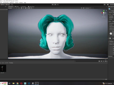 Realistic Female short hair 3D Model