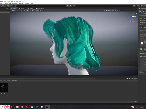 Realistic Female short hair 3D Model