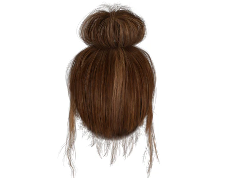 Realistic Female hair colorable 3D Model