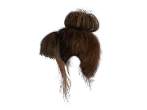 Realistic Female hair colorable Modello 3D