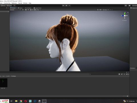 Realistic Female hair colorable Modello 3D