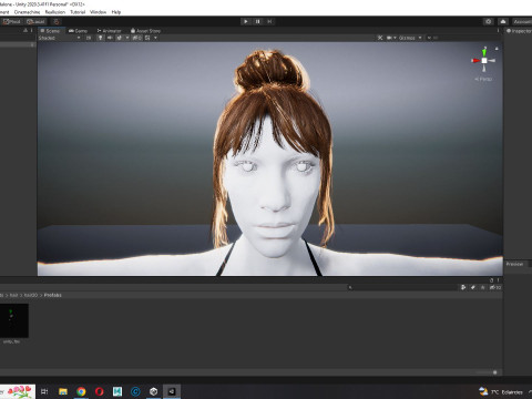 Realistic Female hair colorable Modello 3D