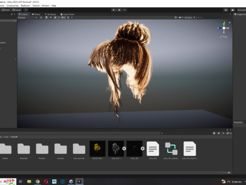 Realistic Female hair colorable Modello 3D
