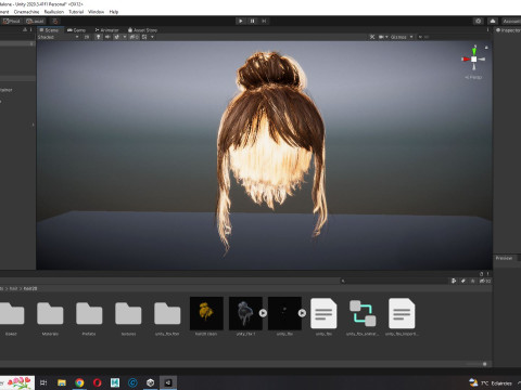 Realistic Female hair colorable Modello 3D
