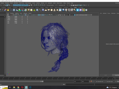 Realistic Female hair braid side 3Dモデル