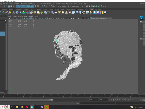 Realistic Female hair braid side 3Dモデル