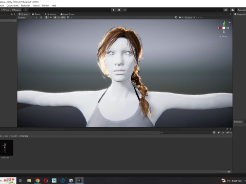 Realistic Female hair braid side 3Dモデル