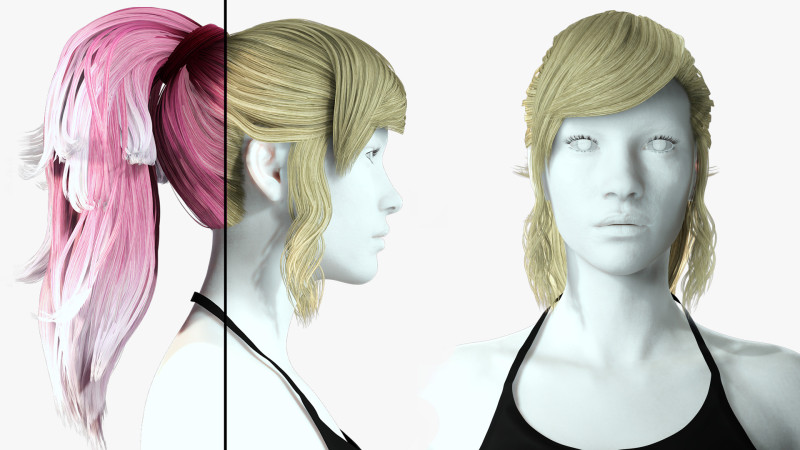 Realistic Female hair band 3D Model .c4d .max .obj .3ds .fbx .stl .blend 