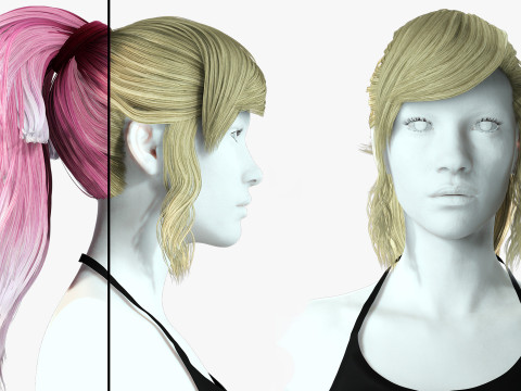 Realistic Female hair band 3Dモデル